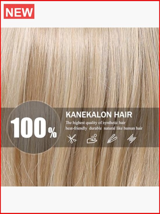 Monofilament Top Lace Front Wig Straight Layered Synthetic Heat Resistant